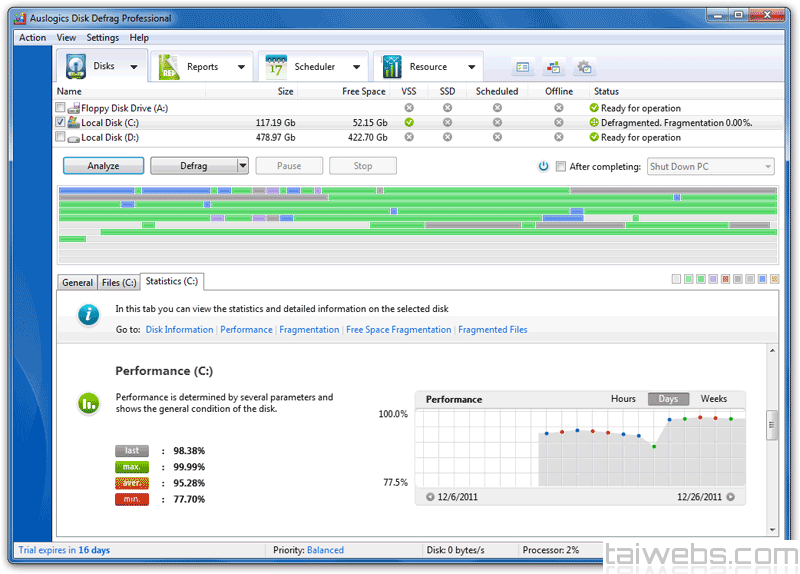 Auslogics Disk Defrag Pro — imagen 2