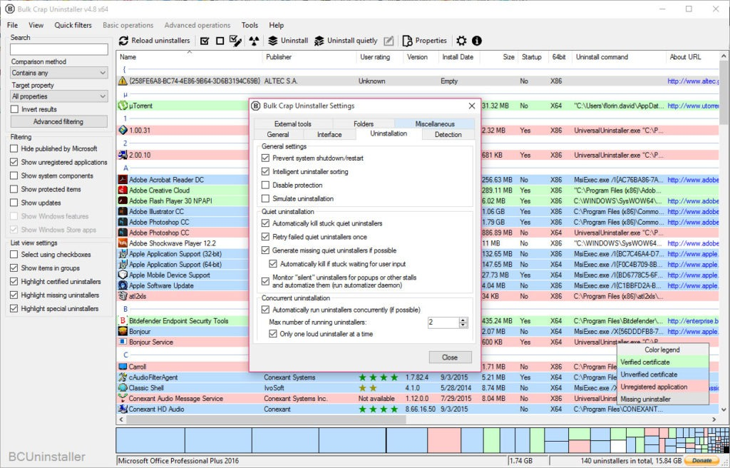 BCUninstaller / Bulk Crap Uninstaller — imagen 3