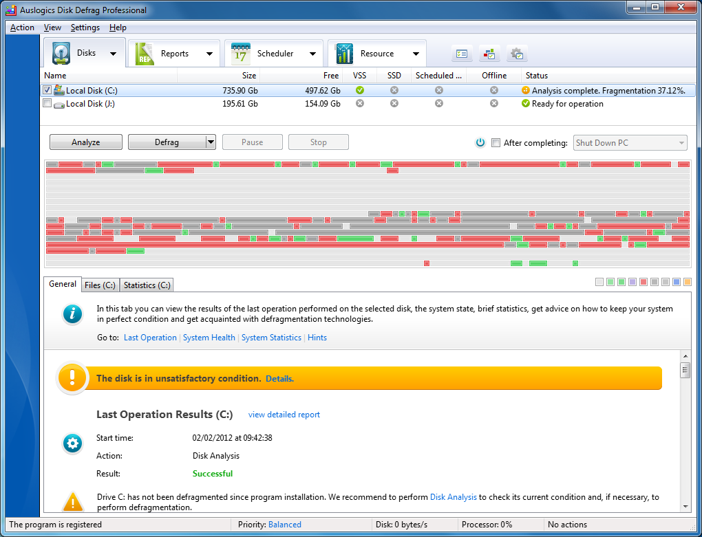 Auslogics Disk Defrag Pro — imagen 5