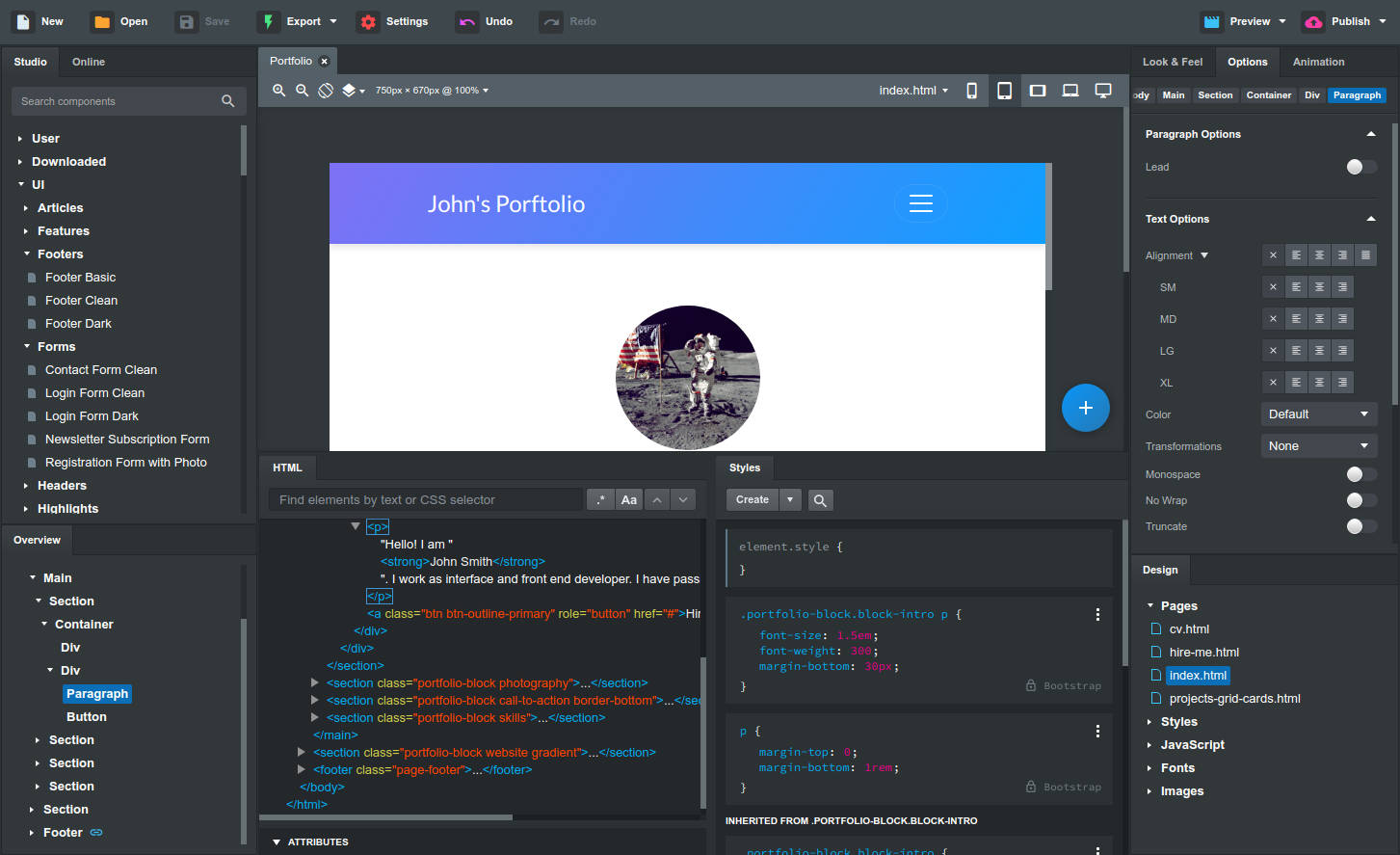 Bootstrap Studio — imagen 6